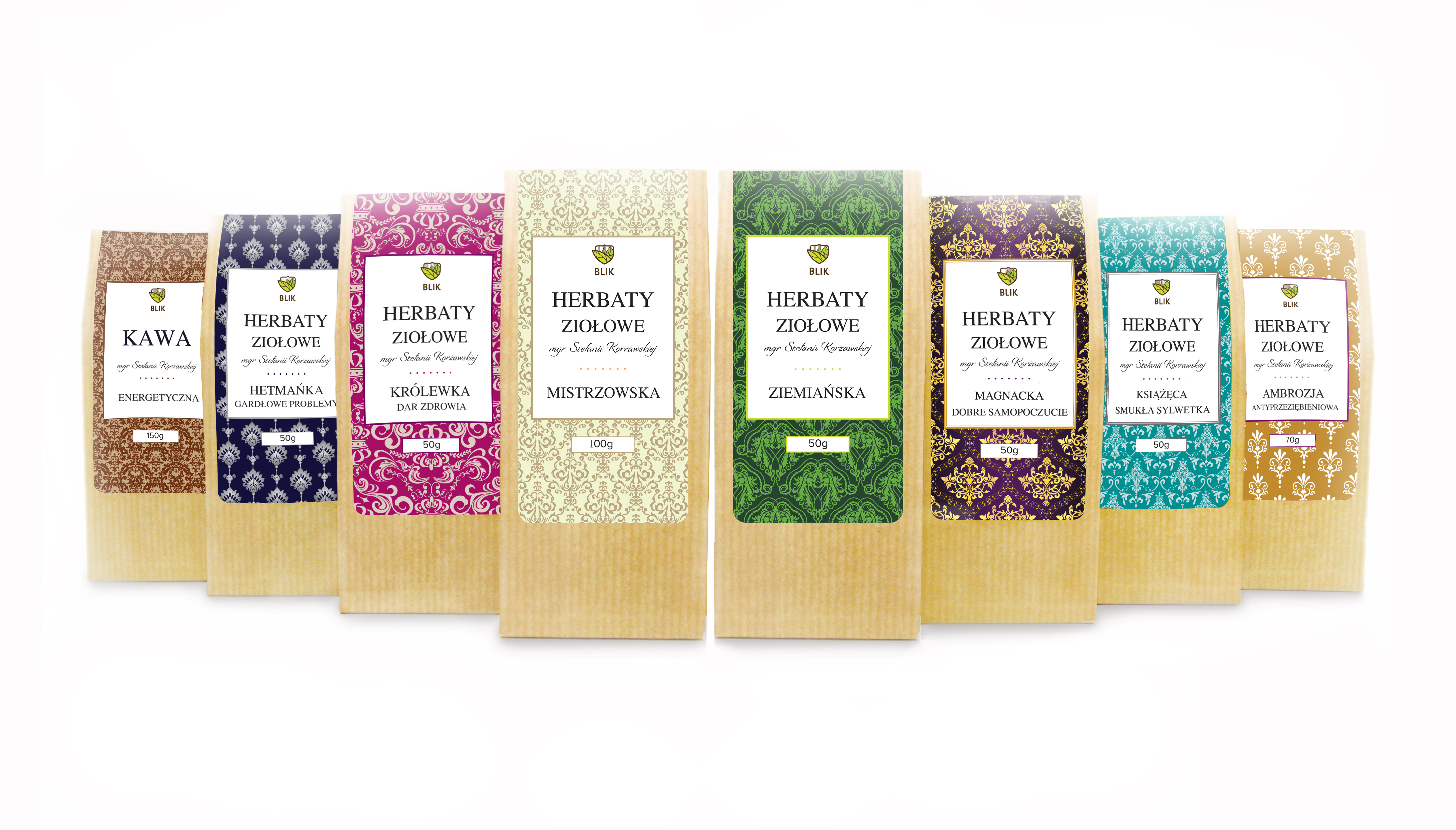 herbal tea packaging set